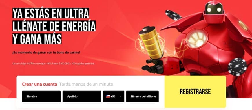 registrarse en ultra casino Chile